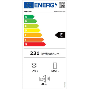 Réfrigérateur combiné encastrable SAMSUNG BRB26603EWW OptimalFresh