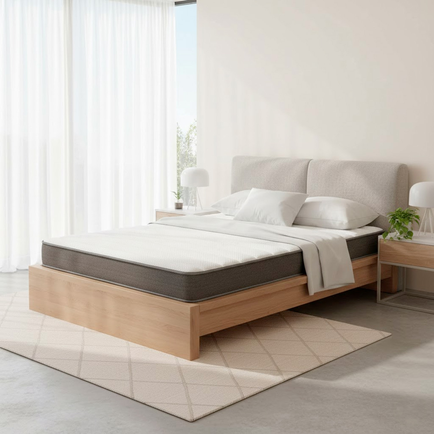 Materasso Matrimoniale H3 Medio Rigido Con 240 Molle Insacchettate Al M² Double Sided Supporto Ergonomico Comfort Elevato 160 x 190 x  22 Cm