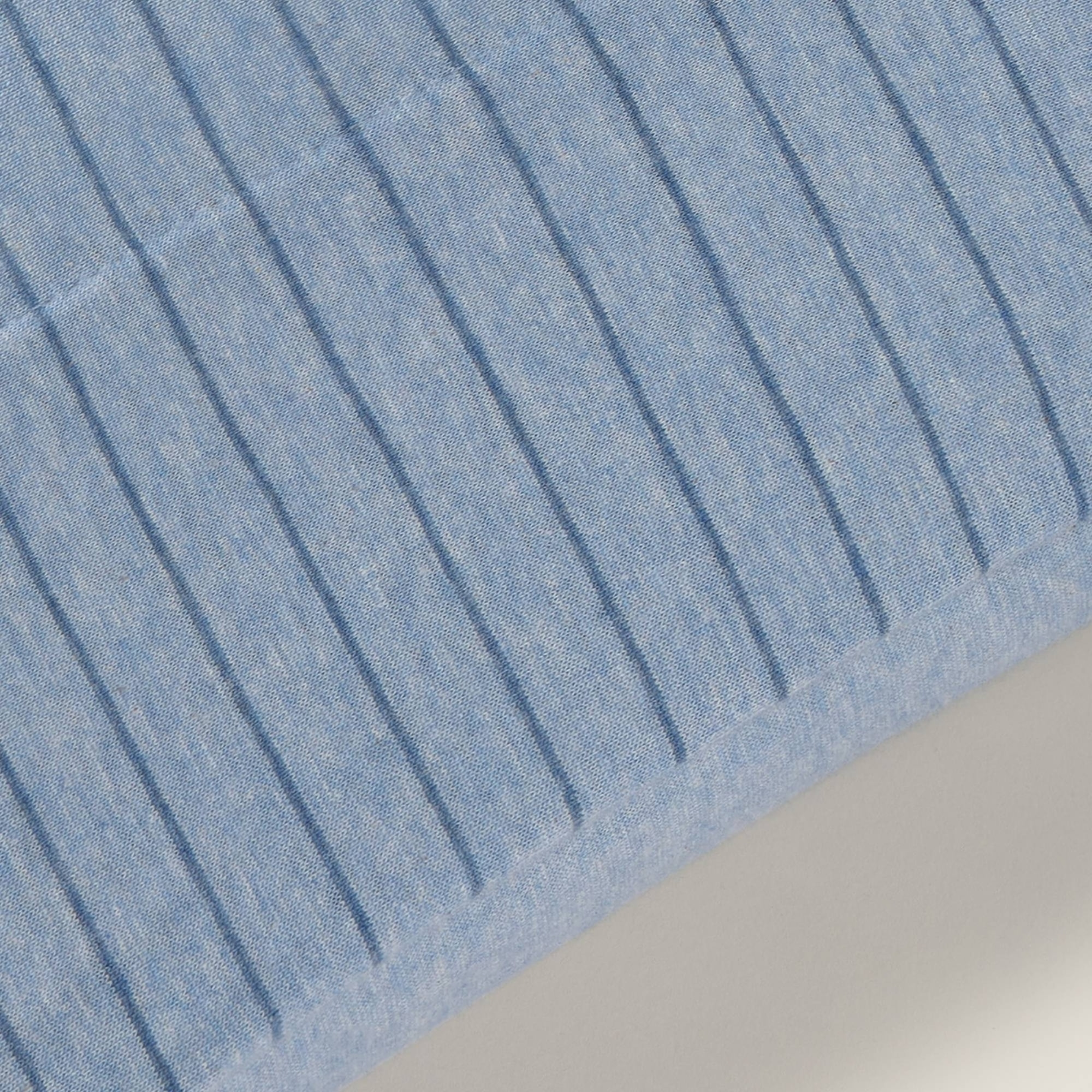 Funda de almohada punto de algodón rayas Punra color azul Punto de algodón