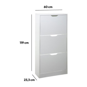 Meuble range-chaussures 3 tiroirs Blanc