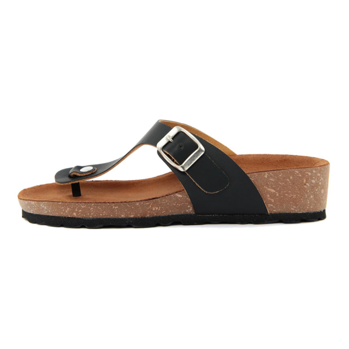 Sandalo flat Donna colore Nero