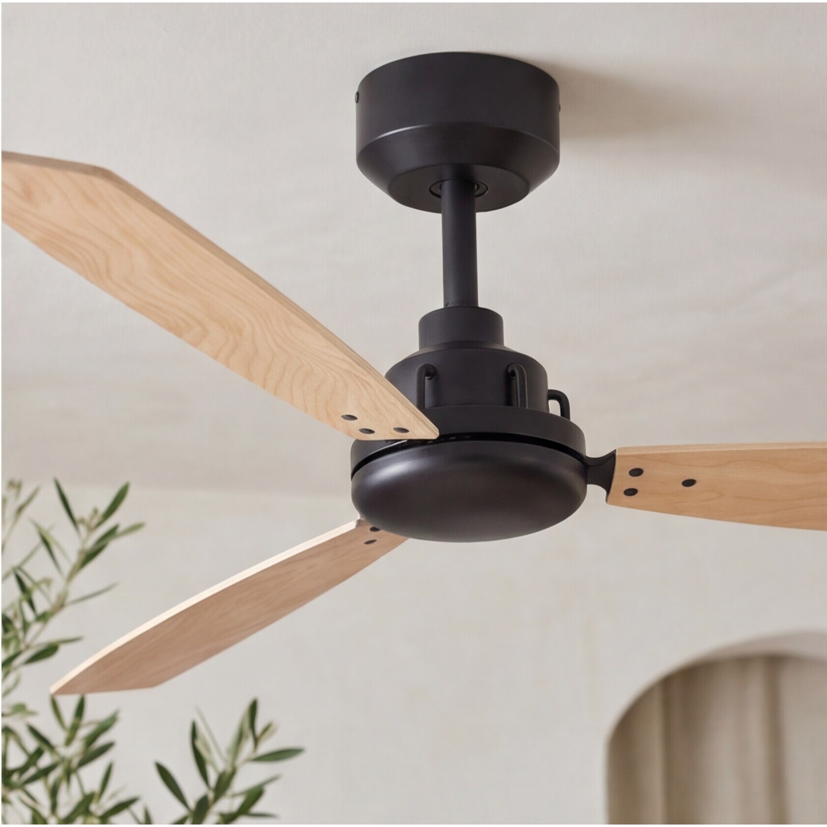 Forlight Ventilador Xaloc ø1000mm Light For Life Negro Madera clara