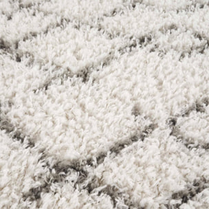 Tapis Shaggy longues mêches et aux motifs traditionnels Berbères