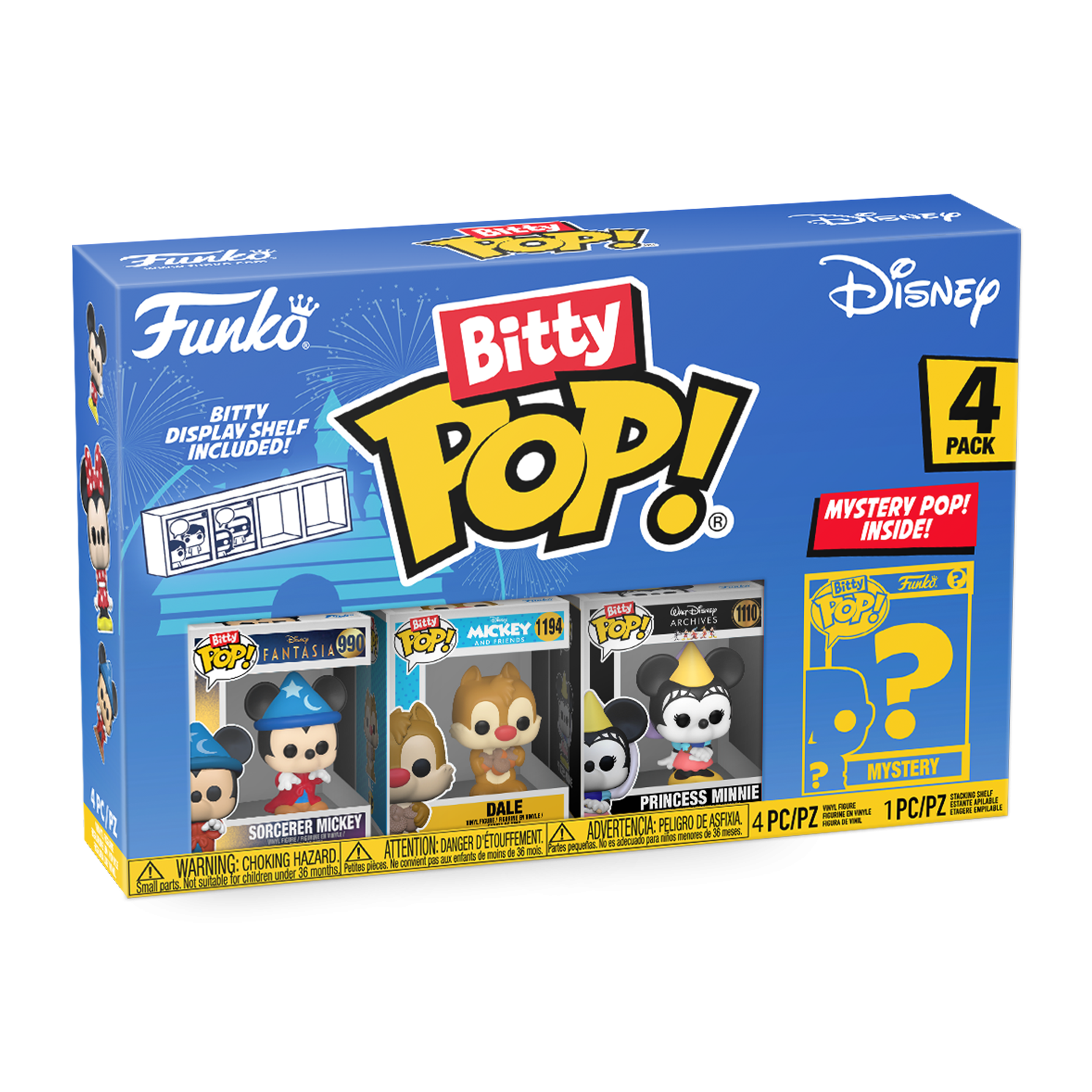 Bitty POP Disney - Mickey Mouse Fantasia Minnie e Dale e Personaggio a sorpresa Funko