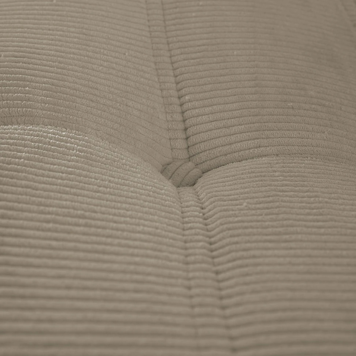 EMILE - Fauteuil en velours côtelé taupe