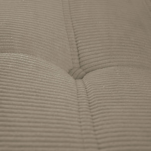 EMILE - Fauteuil en velours côtelé taupe