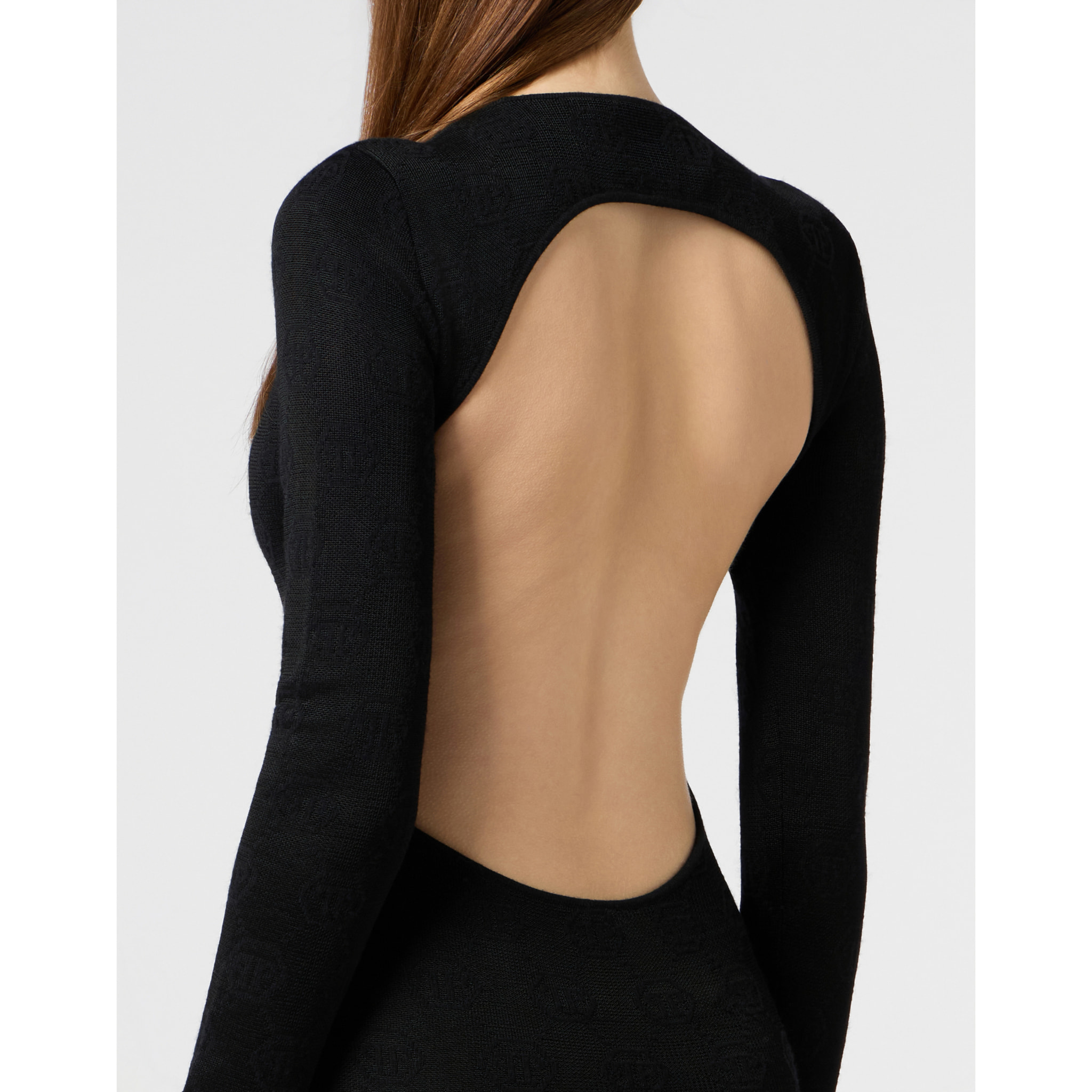 PHILIPP PLEIN Vestido de noche de punto MONOGRAM