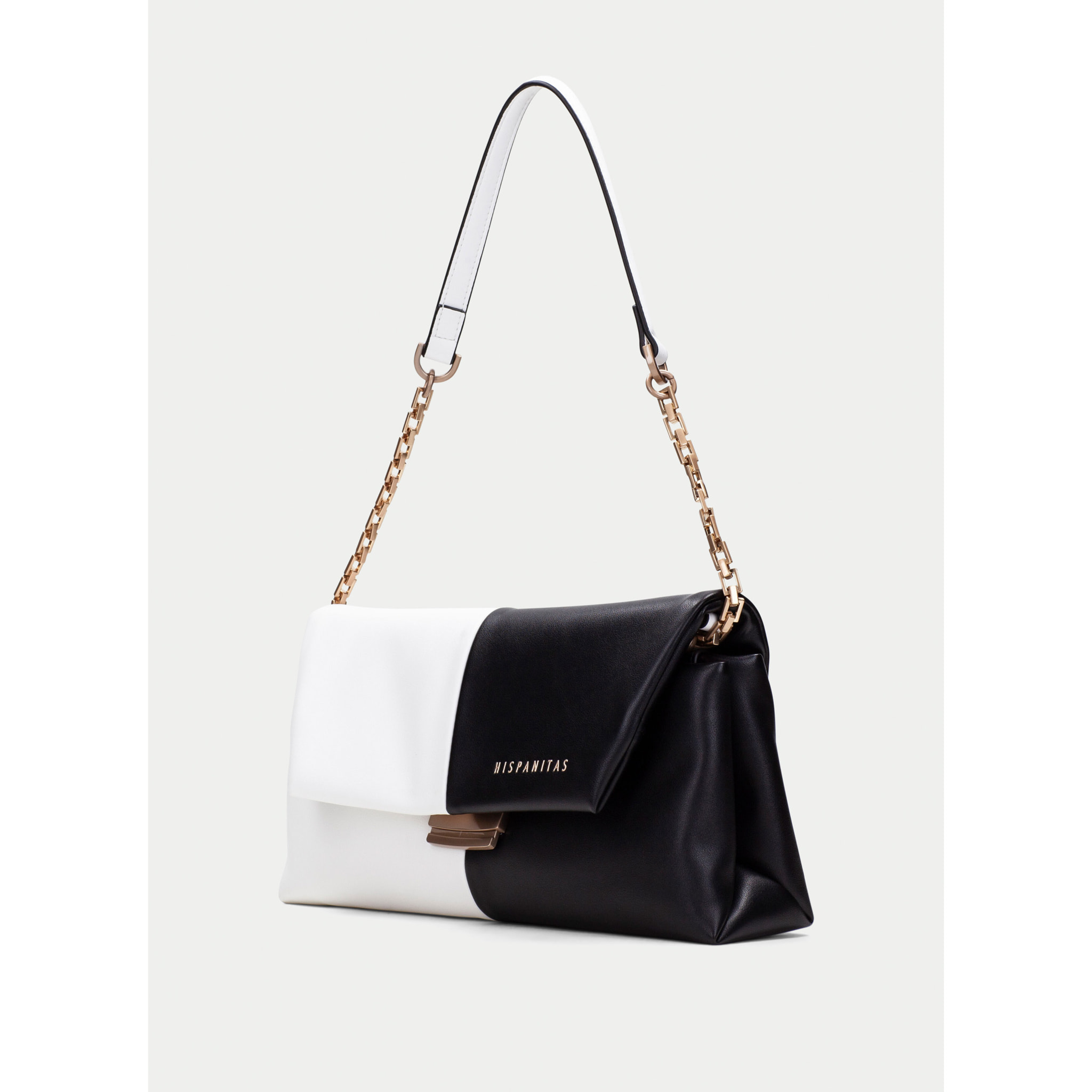 Bolso de Hombro  Blanco negro 30CM X 16CM X 7CM