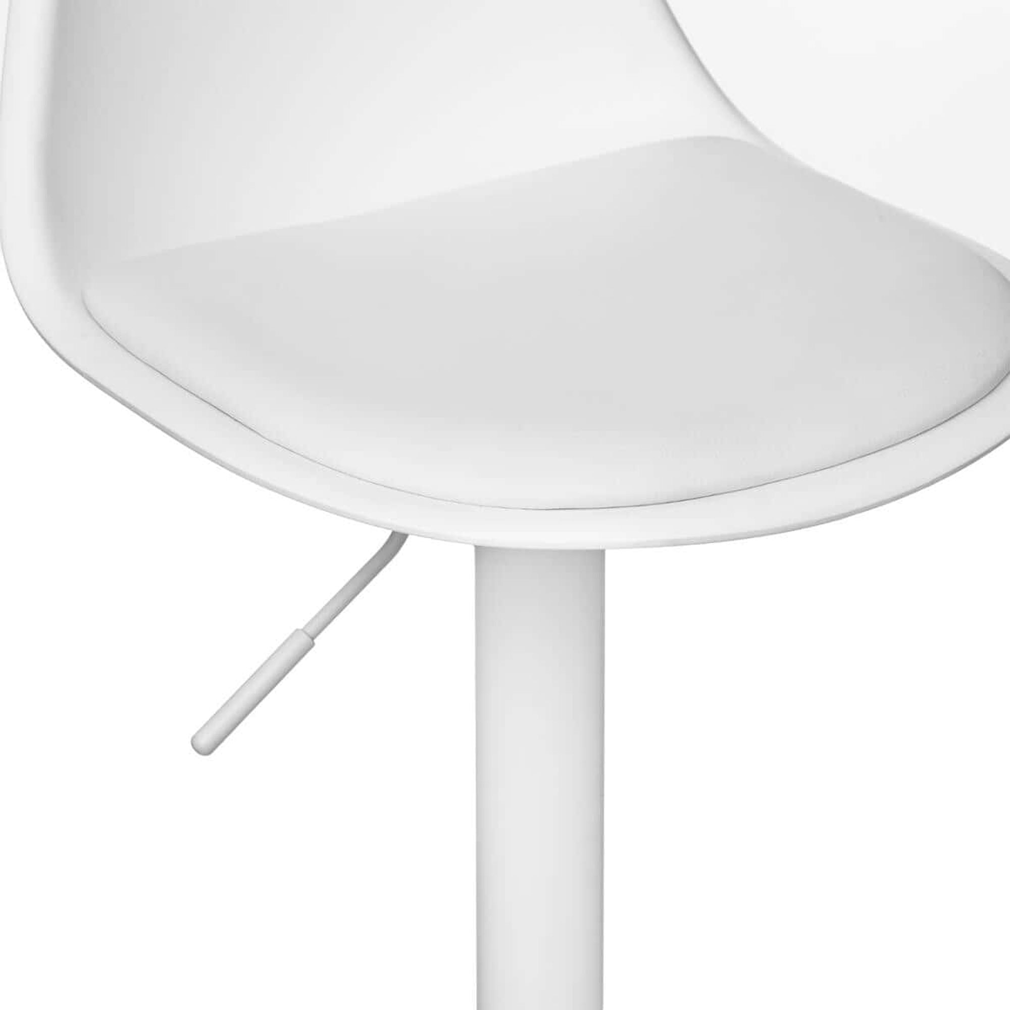 Silla de bar regulable en altura color blanco |D. 45 x H. 103 cm