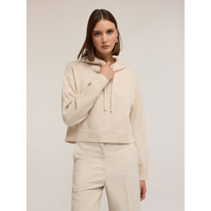 Motivi - Felpa in maglia misto mohair - Beige