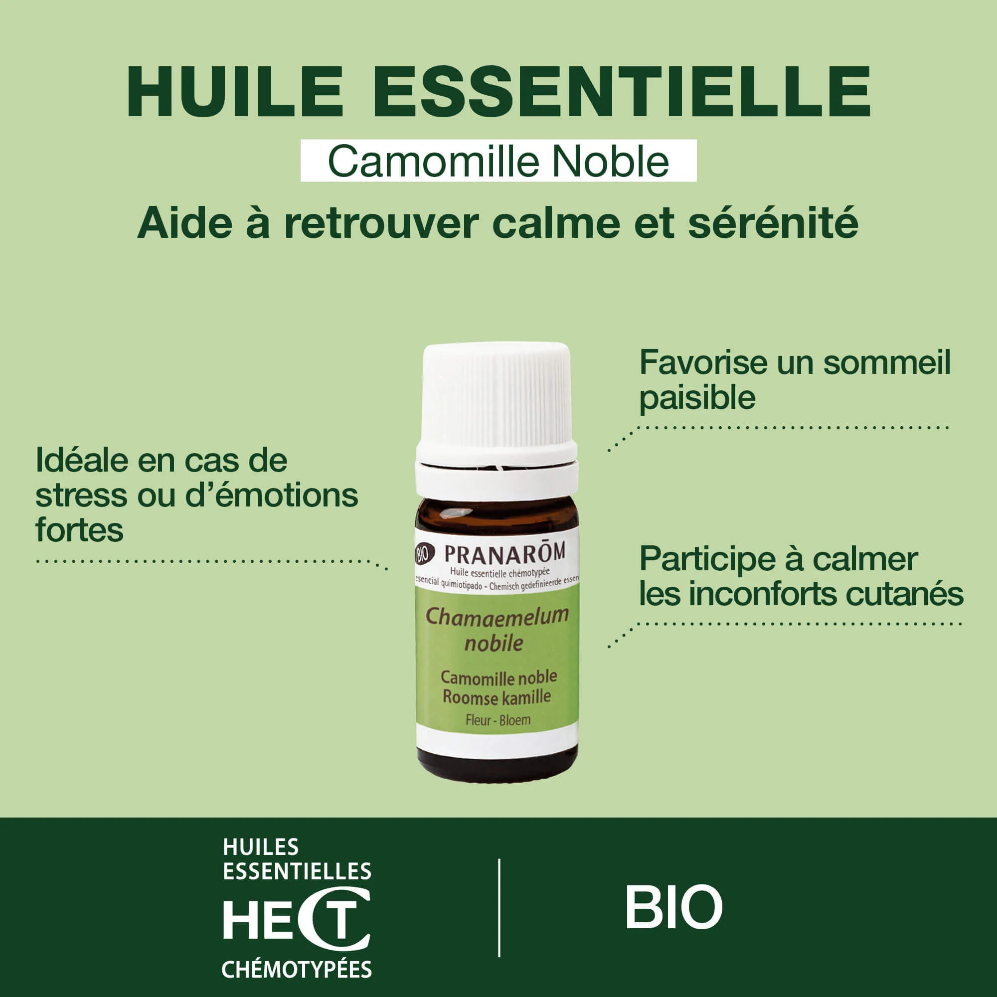 Pranarom - Huile Essentielle de Camomille noble - Bio - 5 ml