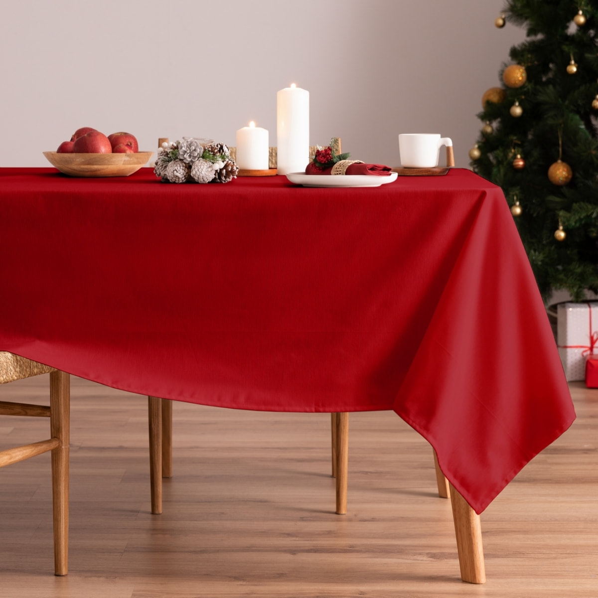 Mantel antimanchas CHRISTMAS GRANATE