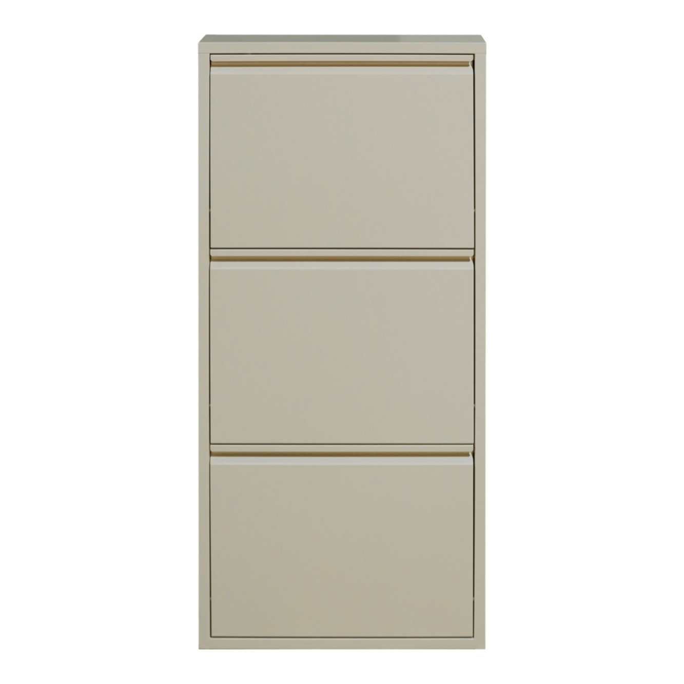 Scarpiera salvaspazio 3 ante in metallo avorio 80x14,2x103,2 cm - Emy