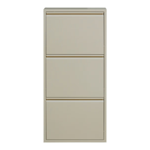 Scarpiera salvaspazio 3 ante in metallo avorio 80x14,2x103,2 cm - Emy