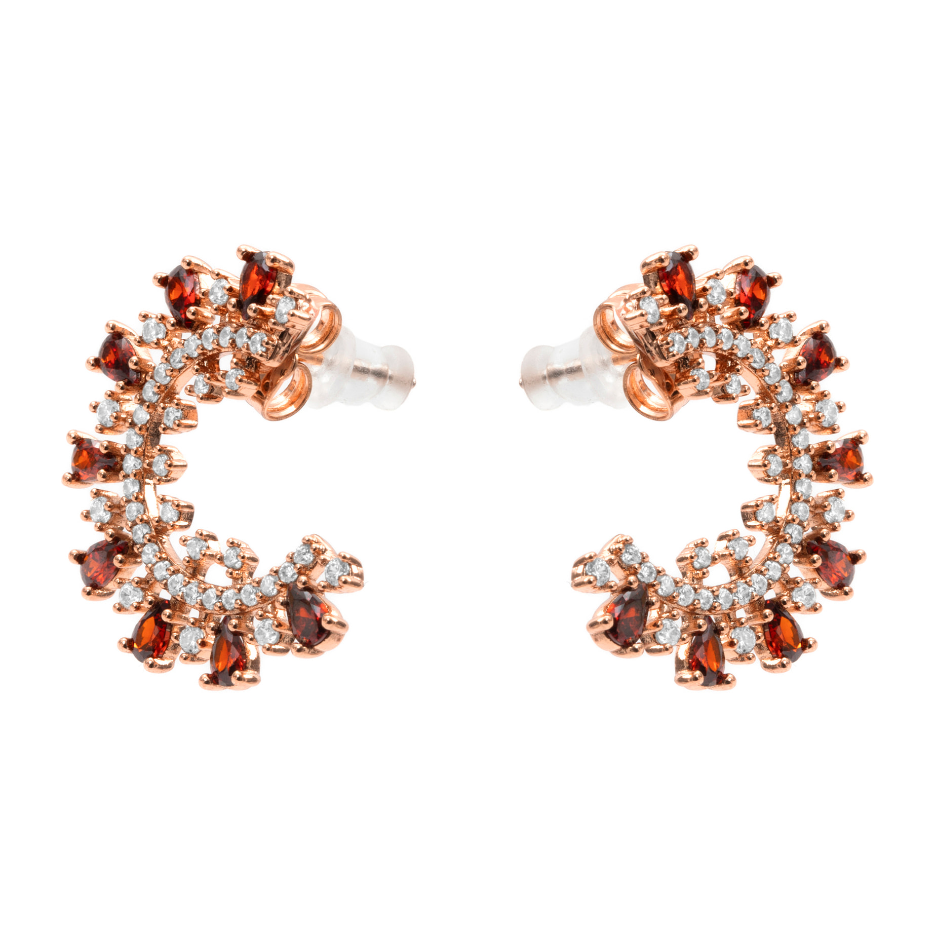 Pendientes Girls acabado oro rosa 18k