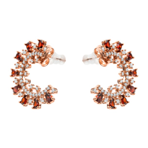 Pendientes Girls acabado oro rosa 18k