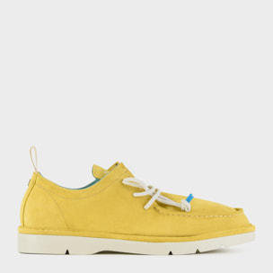 ZAPATO CON CORDONES HOMBRE P19 DE ANTE AMARILLO