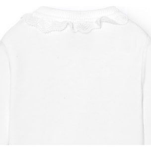 Body cruzado bebé manga larga puntilla