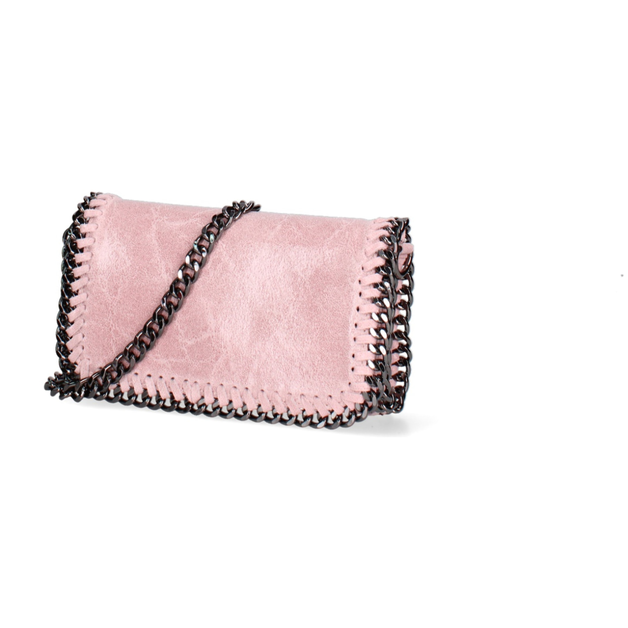 Borsa a tracolla da donna Made in Italy - Eolian Nova - Pelle scamosciata stampata - 22.0 x 13.0 x 4.0 cm