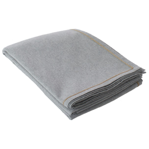 Nappe unie avec feston en jute - Gris