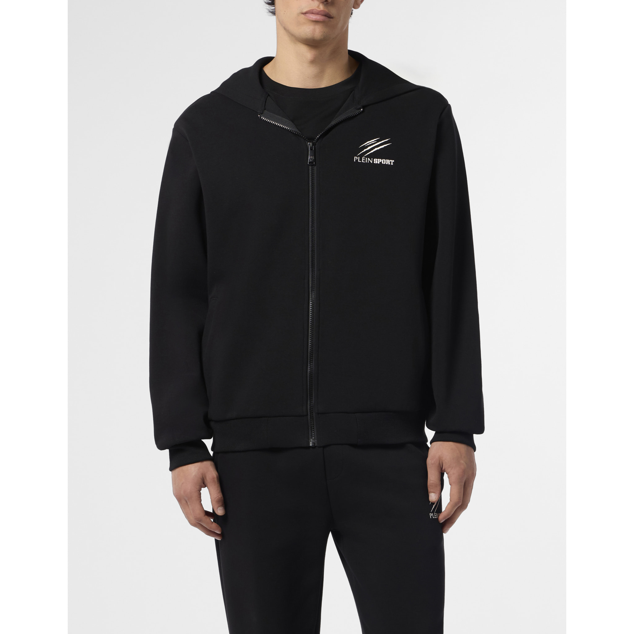 PLEIN SPORT Pique Zip Hoodie Icon