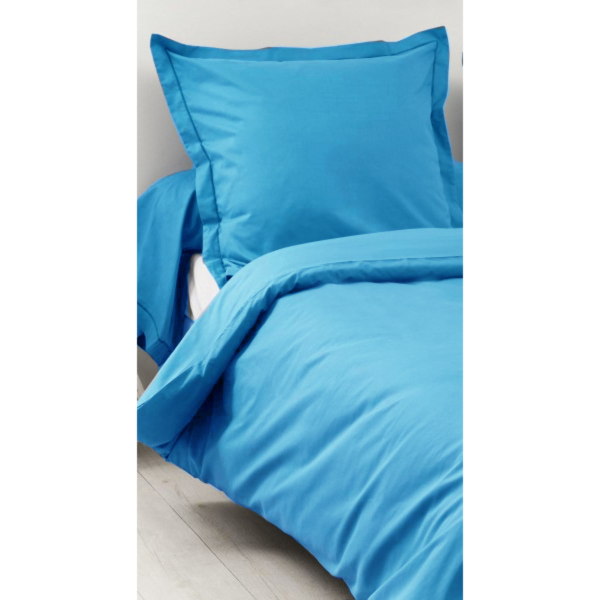 Housse de Couette Unie en 100 % Coton - Bleu Outremer