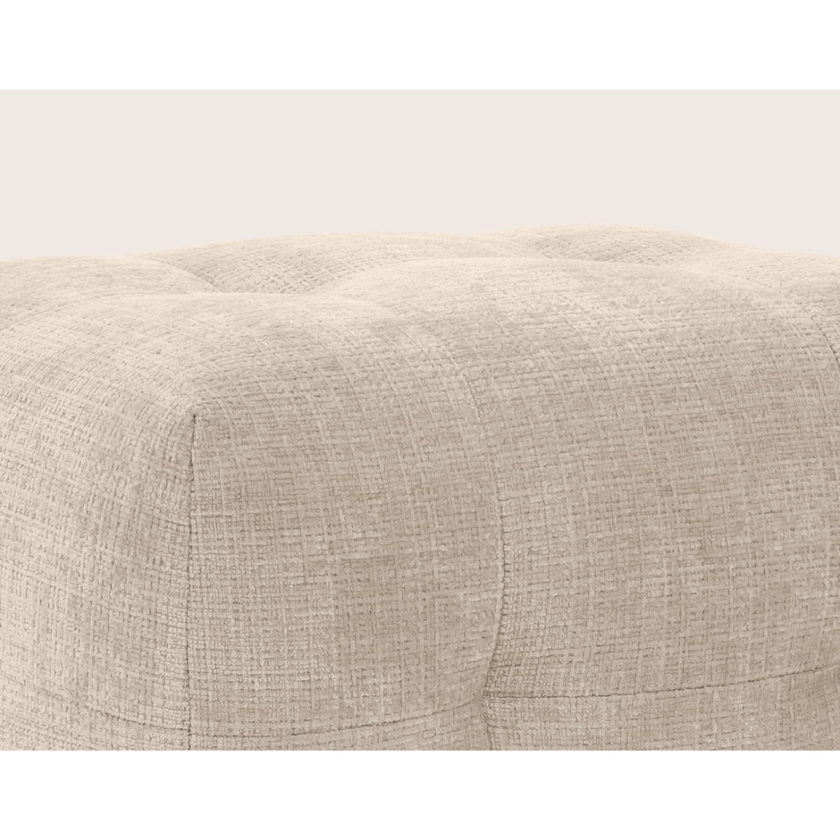 Diane - pouf en velours texturé - Beige