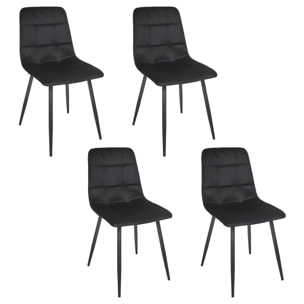 Chaise Mateo Noir - Lot De 4