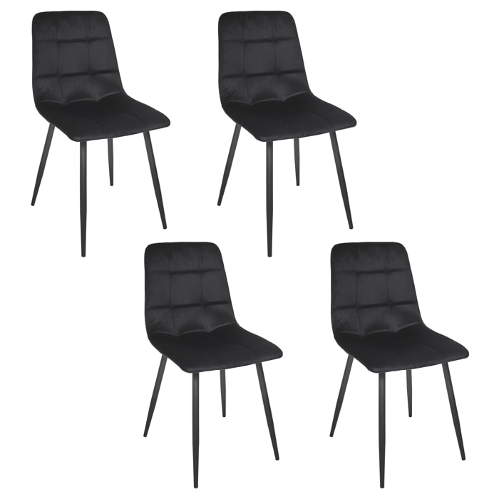 Chaise Mateo Noir - Lot De 4