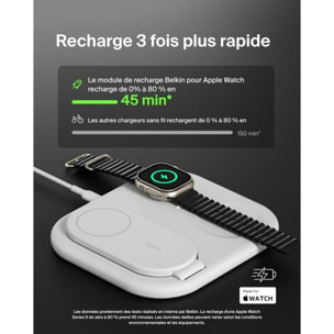 Chargeur induction BELKIN induction 15W 3en1 blanc
