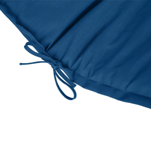 Coussin de transat "Korai" bleu indigo 190x60cm en polyester