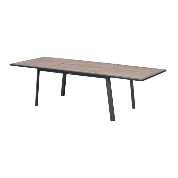 Table de jardin 10 places Pavane extensible gris graphite