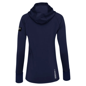 Sudadera con capucha para mujer ECOON Course du Sanglier - Azul Marino