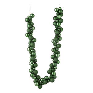 J-Line guirlande de boules de Noël - plastique - vert émeraude