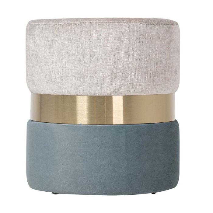 Puff Velvet Azul Gris 40x40x43 Cm