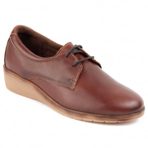 Oxford De Cuña - Marrón - Altura: 4 Cm