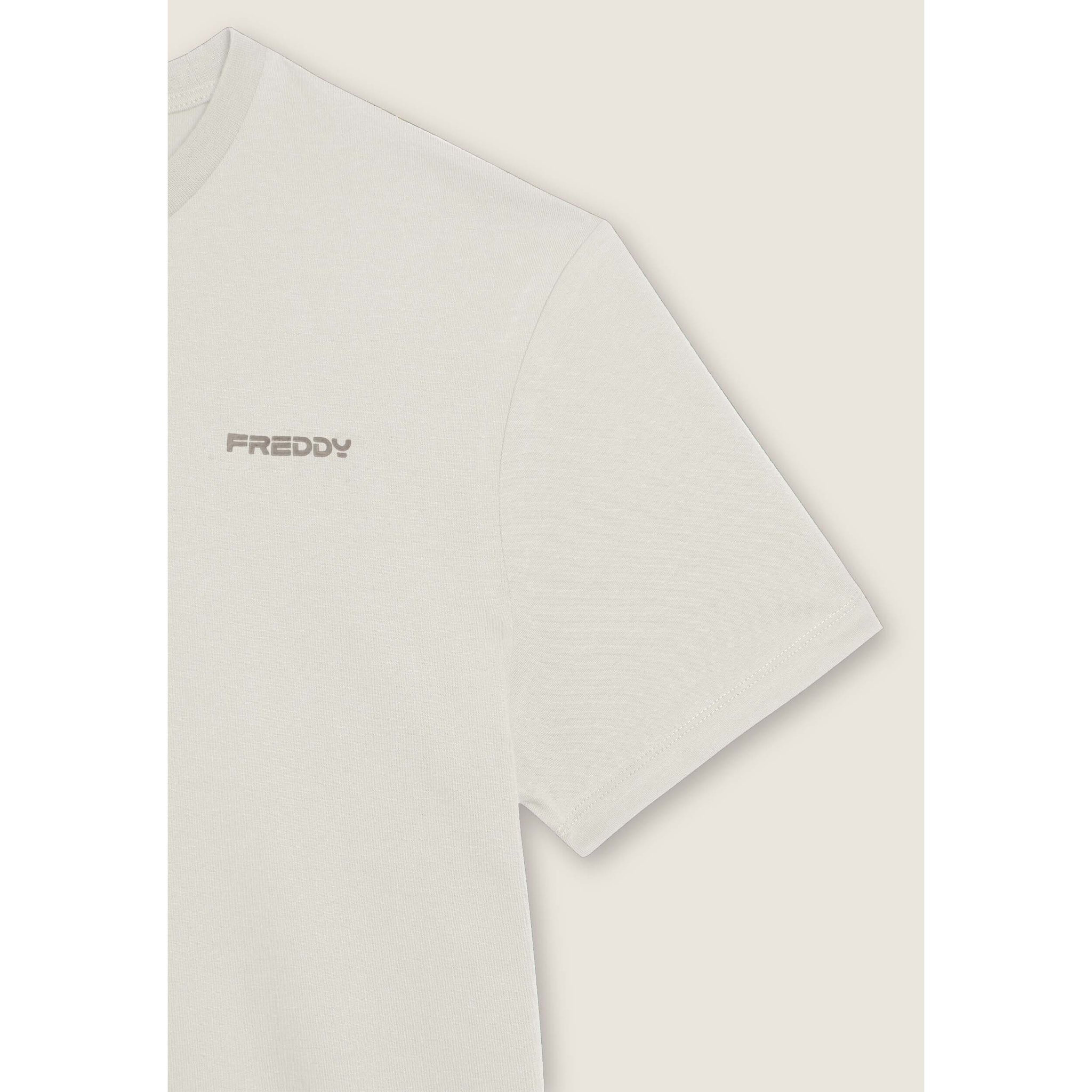 T-shirt basic in cotone con logo lato cuore