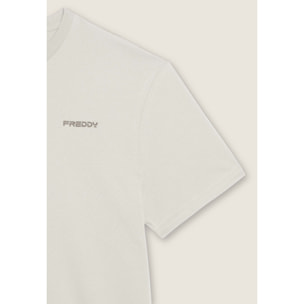 T-shirt basic in cotone con logo lato cuore