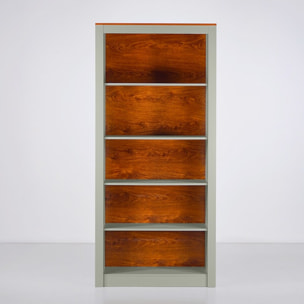 Mobile libreria 5 ripiani color salvia 90x36x198 cm - Ginevra