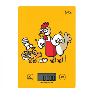 Báscula de cocina JATA 731K hasta 5 kg. Alta precisión. Función de tara. Visor LCD