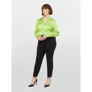 Fiorella Rubino - Pantalón recto de viscosa LENZING™ ECOVERO™ - Negro