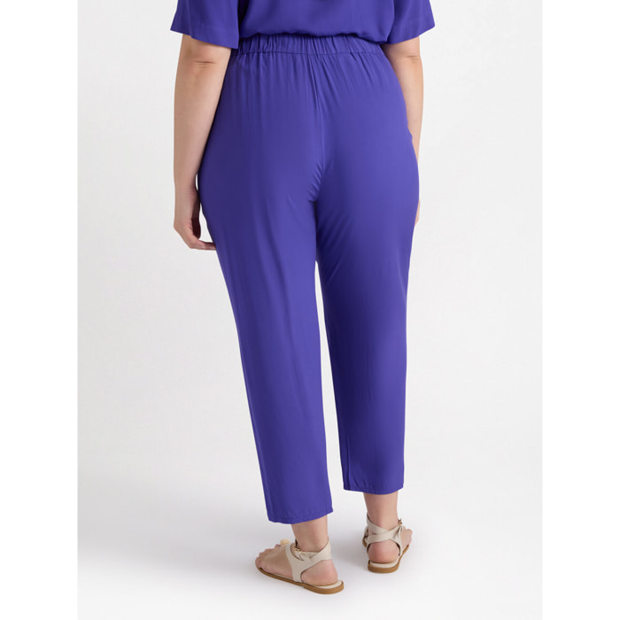 Fiorella Rubino - Pantalón de viscosa LENZING™ ECOVERO™ - Violeta