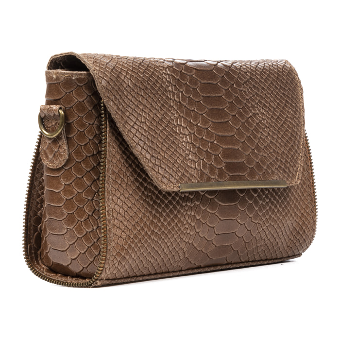 Mariola Borsa a tracolla Donna.Pelle autentica Camoscio Stampa Serpente