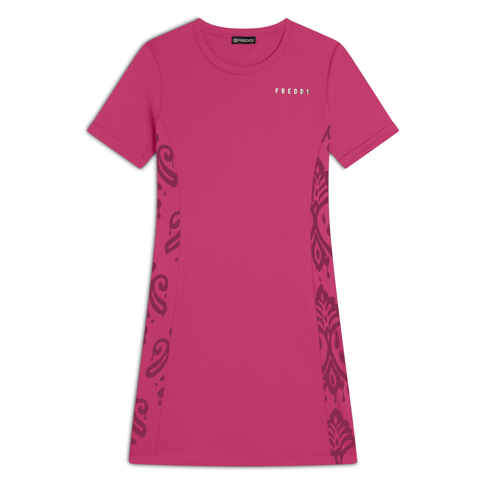 Vestito a maniche corte in jersey con dettagli floreali