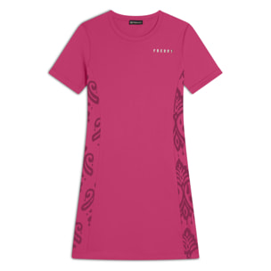 Vestito a maniche corte in jersey con dettagli floreali