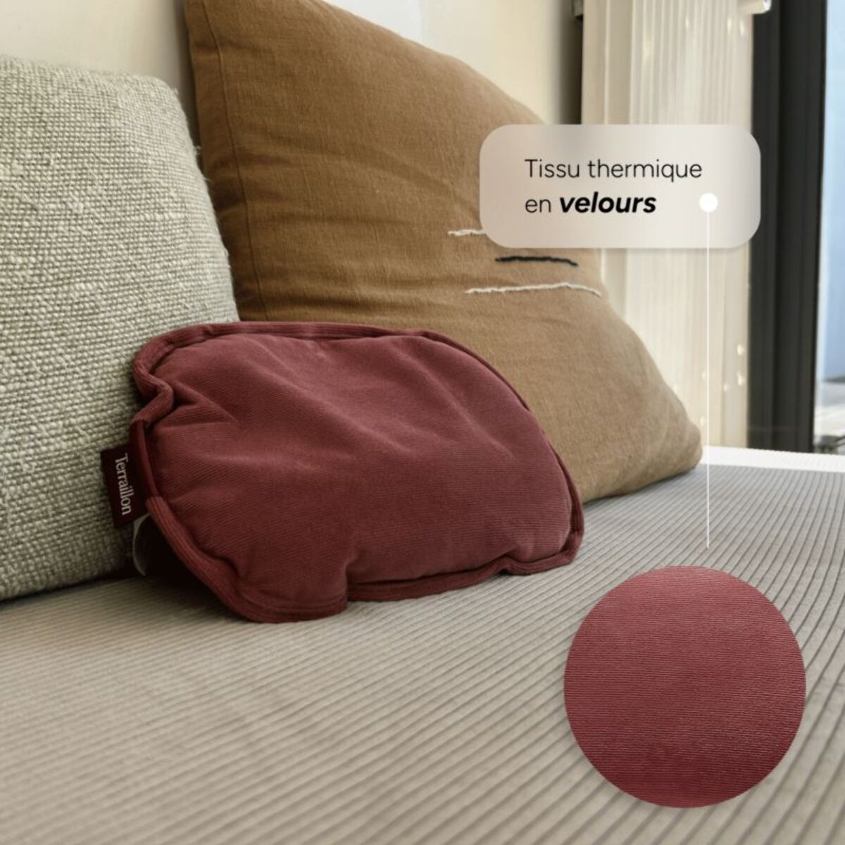 Bouillotte Electrique TERRAILLON Velvet tissu velours