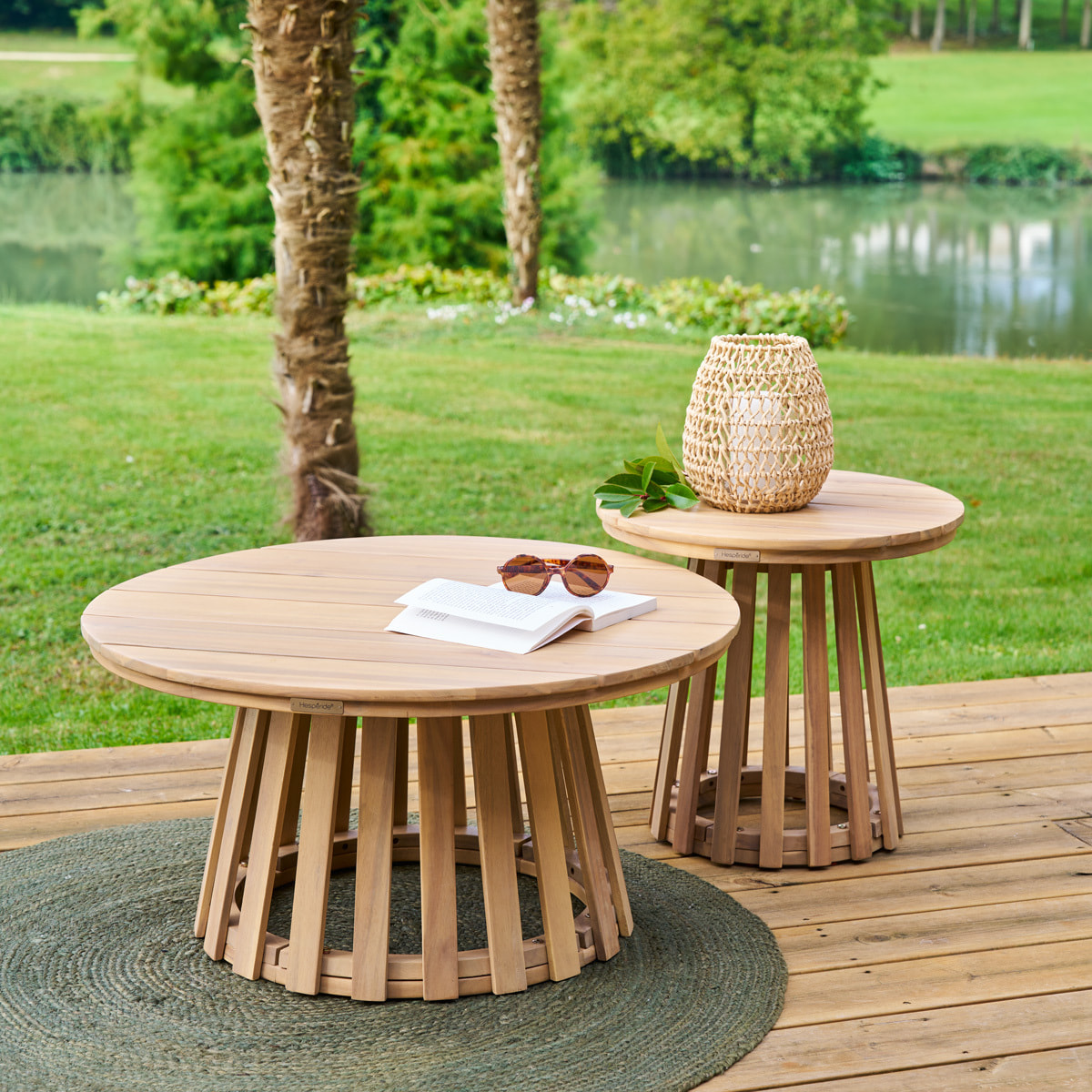 Table d appoint de jardin ronde "Osuna" 50 x 50cm en acacia