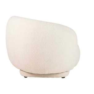 Butaca Boucle Beige Luna Giratoria 93x87x73 Cm