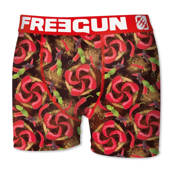 Calzoncillo boxer freegun color rojo para niño