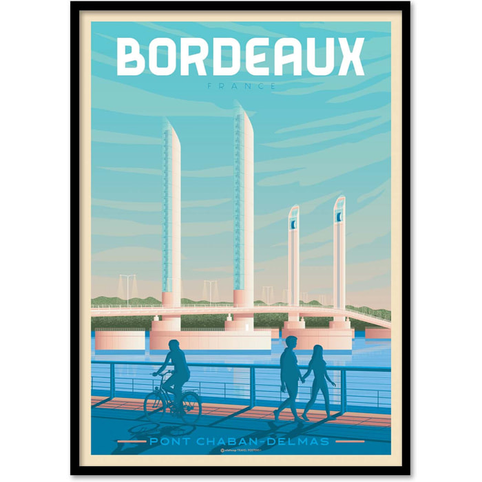 Affiche - Bordeaux - Olahoop Travel Posters